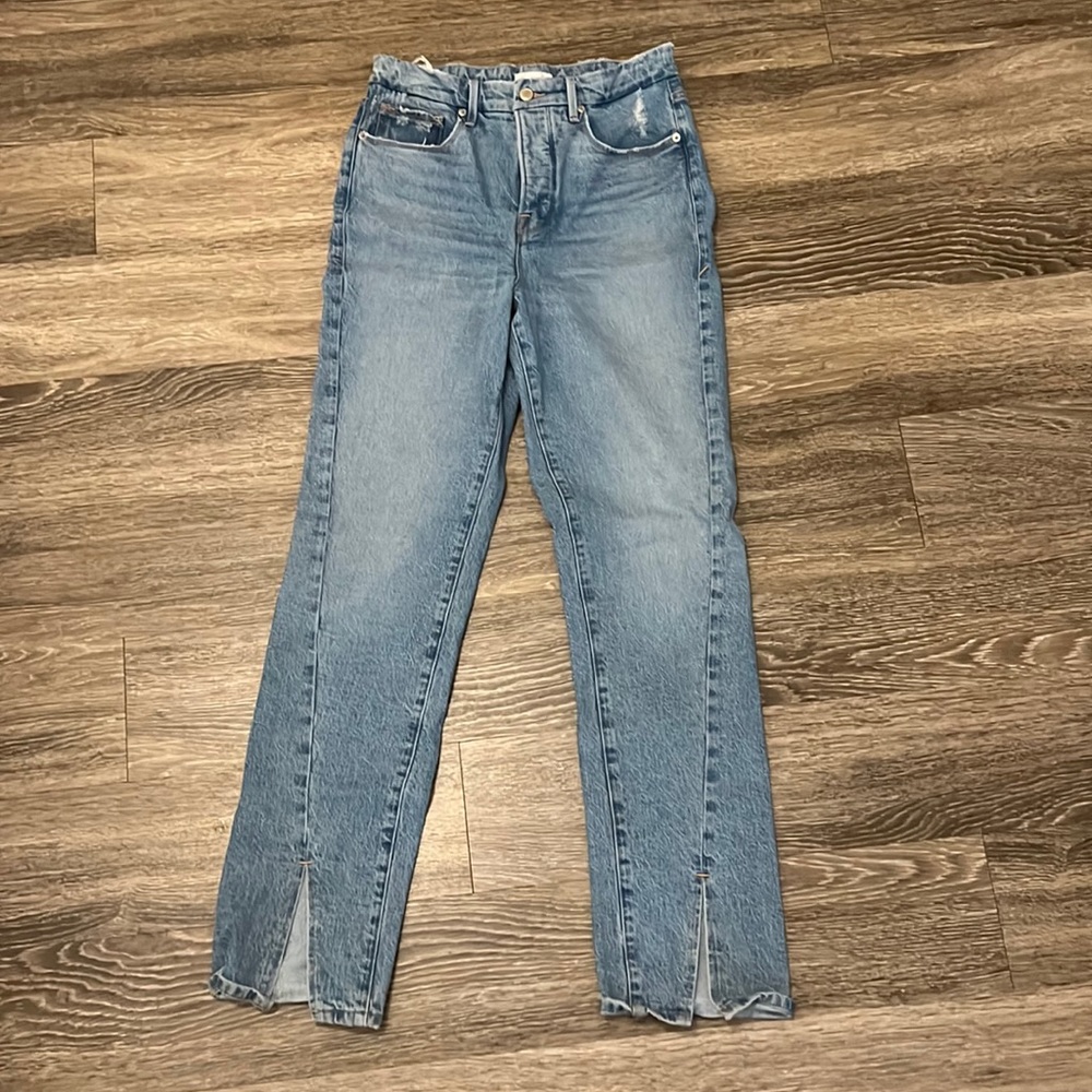 Good American medium wash jeans
